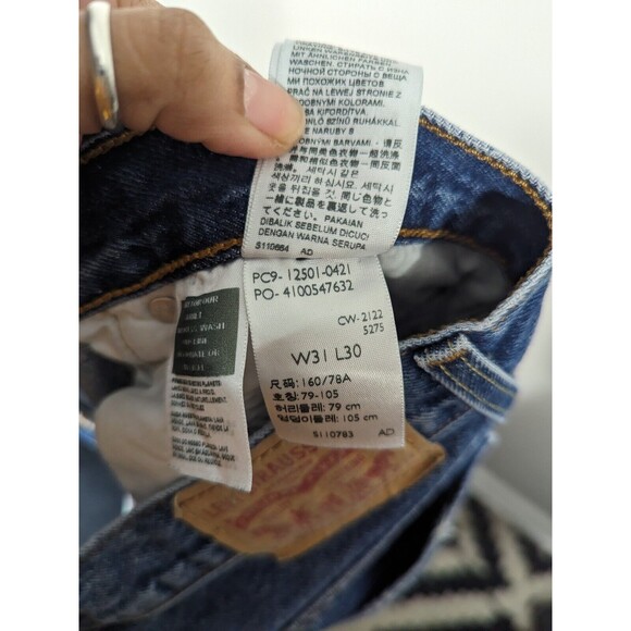 Levi's Jeans 501 Original High Rise Distressed Straight Leg Women Size 31 - Picture 8 of 9